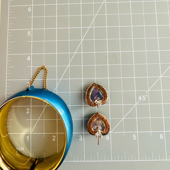 Vintage Blue Bracelet & 💙 Druzy Earrings - Picture 7 of 13